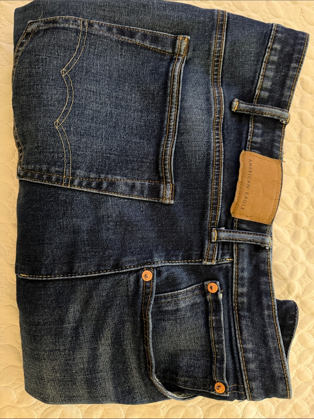 American Eagle Outfitters Men’s Dark Blue Slim Straight Jeans